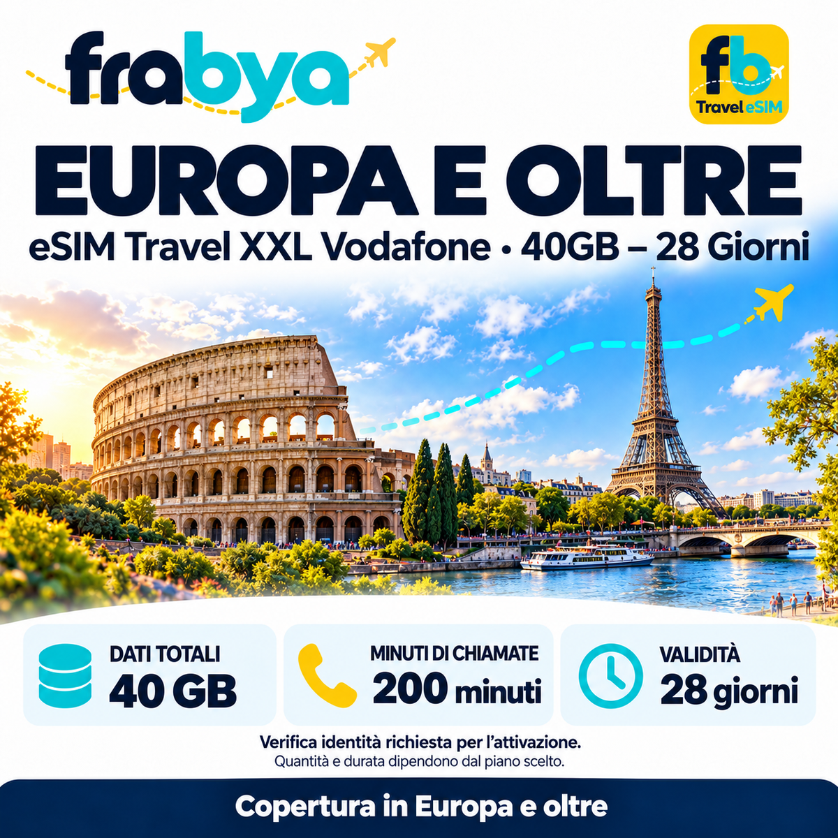eSIM Travel XXL Vodafone 40GB – 28 Giorni — Frabya Travel eSIM