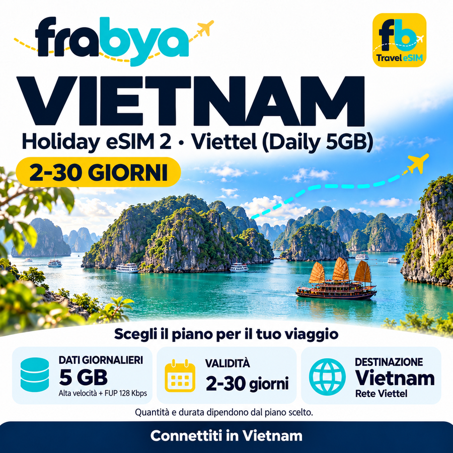 Holiday eSIM 2 Viettel (Daily 5GB) — Frabya Travel eSIM