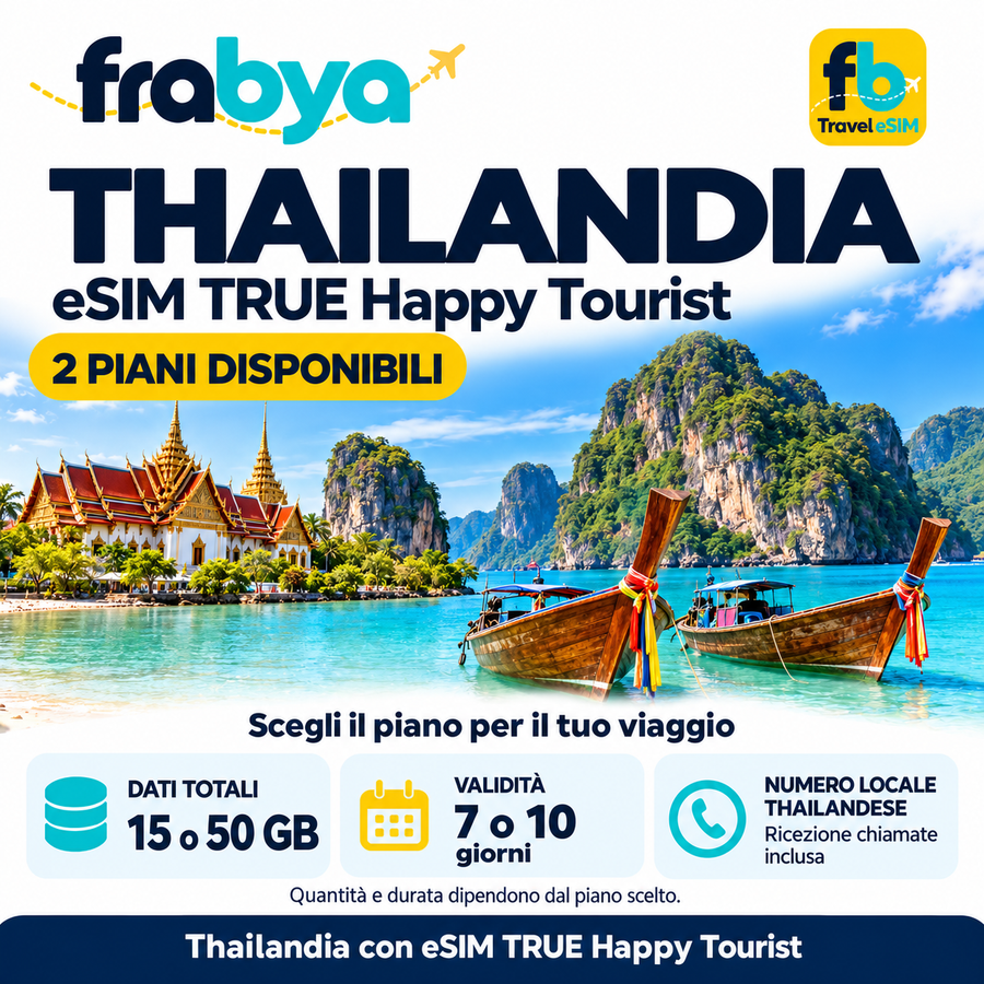 eSIM Thailandia TRUE Happy Tourist — Frabya Travel eSIM