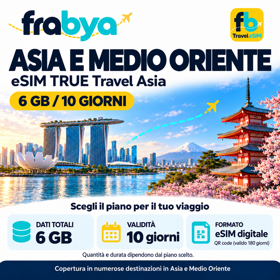 eSIM TRUE Travel Asia – 6GB / 10 Giorni — Frabya Travel eSIM