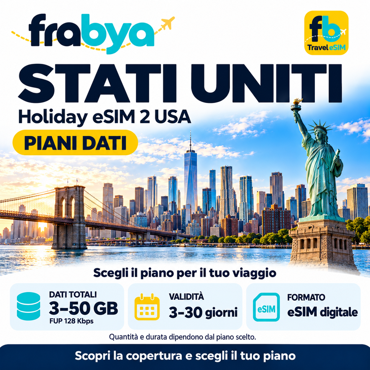 Holiday eSIM 2 USA — Frabya Travel eSIM