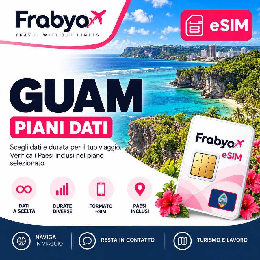 Frabya eSIM GUAM — piani dati e durate selezionabili