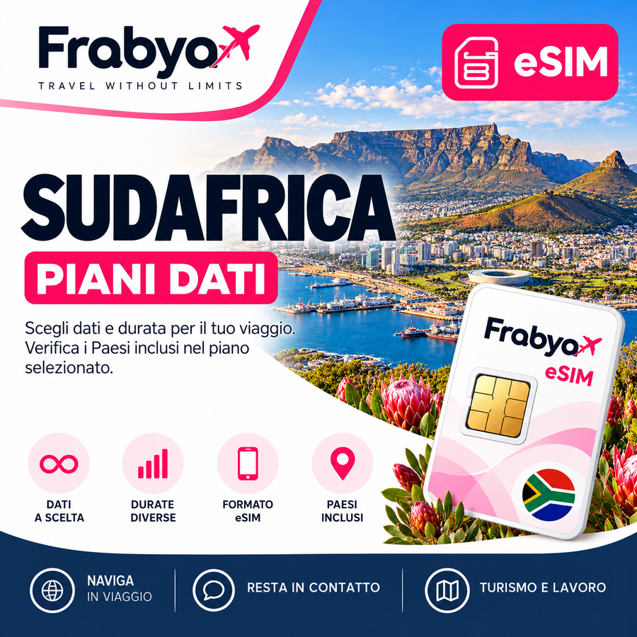 Frabya eSIM SUDAFRICA — piani dati e durate selezionabili